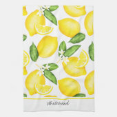 Linge De Cuisine Monogramme citron Motif botanique (Vertical)