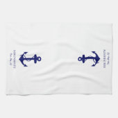 Linge De Cuisine Monogramme classique Ancre de bateau (Horizontal)