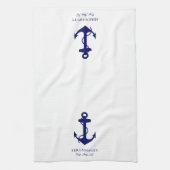 Linge De Cuisine Monogramme classique Ancre de bateau (Vertical)