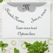 Linge De Cuisine Monogramme coloré Empereur Moth (Plié)