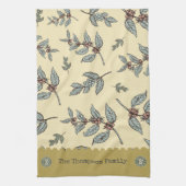 Linge De Cuisine Monogramme couleurs adorables motif de café classi (Vertical)