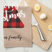 Linge De Cuisine Monogramme d'arbre de Noël de Buffalo (Quart Plié)