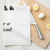 Linge De Cuisine Monogramme de buffle noir Silhouette (Quart Plié)