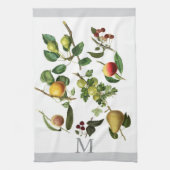 Linge De Cuisine monogramme de conception de fruits classiques ou a (Vertical)