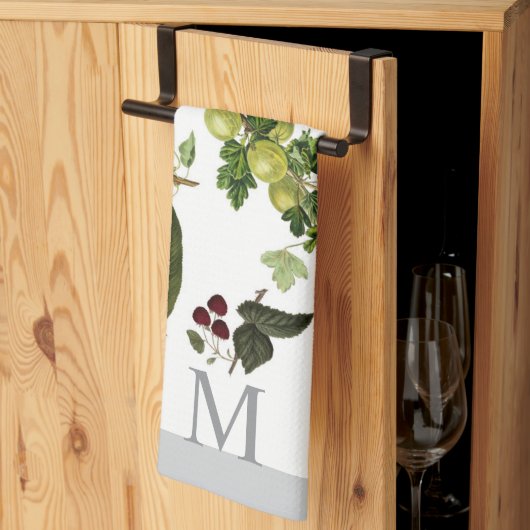 Linge De Cuisine monogramme de conception de fruits classiques ou a (Pliage en tiers)