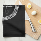 Linge De Cuisine Monogramme de diamants (Quart Plié)