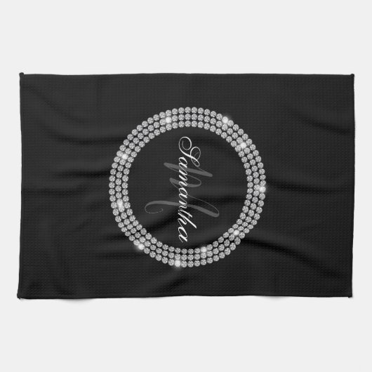 Linge De Cuisine Monogramme de diamants (Horizontal)