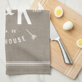 Linge De Cuisine Monogramme de famille Rustique Arrow (Quart Plié)