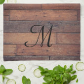 Linge De Cuisine Monogramme de ferme de campagne personnalisée (Plié)