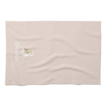 Monogramme de fleurs aquarelles rouges et blanches