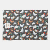 Linge De Cuisine Monogramme de la ferme de la famille du poulet (Horizontal)