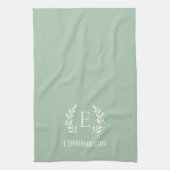 Linge De Cuisine Monogramme de la succursale agricole Sage | Couleu (Vertical)