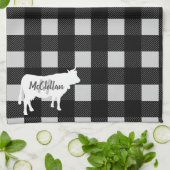 Linge De Cuisine Monogramme de la vache | à plaid de ferme (Plié)