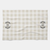 Linge De Cuisine Monogramme de Laurel Plaid (Horizontal)