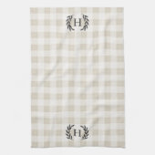 Linge De Cuisine Monogramme de Laurel Plaid (Vertical)