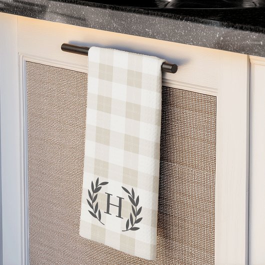 Linge De Cuisine Monogramme de Laurel Plaid