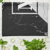 Linge De Cuisine Monogramme de marbre (Plié)