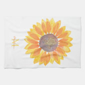 Linge De Cuisine Monogramme de nom Tournesol (Horizontal)
