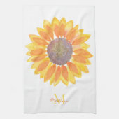 Linge De Cuisine Monogramme de nom Tournesol (Vertical)