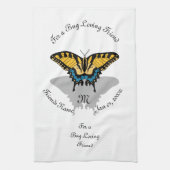 Linge De Cuisine Monogramme de papillon Swallowtail (Vertical)