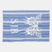 Linge De Cuisine Monogramme de papillon victorien du Danube (Horizontal)