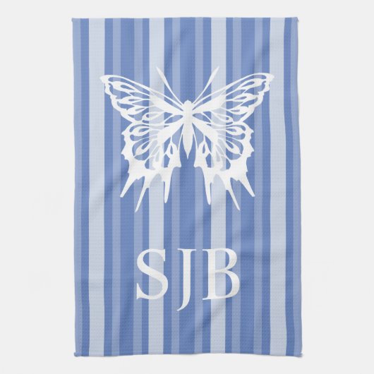 Linge De Cuisine Monogramme de papillon victorien du Danube (Vertical)