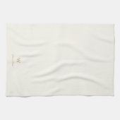 Linge De Cuisine Monogramme de script d'or ivoire moderne (Horizontal)