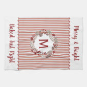 Linge De Cuisine Monogramme des fils de Noël initial (Horizontal)