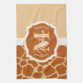 Linge De Cuisine Monogramme d'impression de girafe (Vertical)