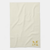 Linge De Cuisine Monogramme d'or beige neutre (Vertical)