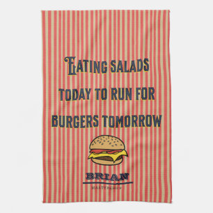 Linge De Cuisine Monogramme drôle dire Mignonne illustration vintag