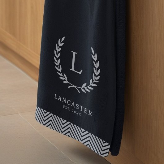 Linge De Cuisine Monogramme Elegant Agritourisme Moderne Minimalist