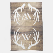 Linge De Cuisine Monogramme en bois d'andouillers de planches de (Vertical)