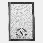Linge De Cuisine Monogramme en impression mosaïque (Vertical)