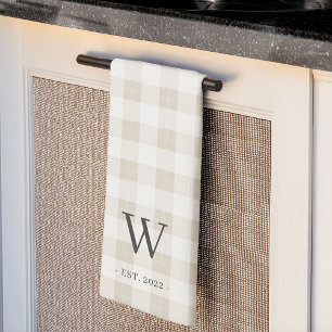 Linge De Cuisine Monogramme et année d'établissement de la ferme