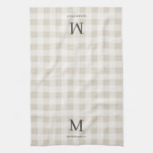 Linge De Cuisine Monogramme et nom de la ferme (Vertical)