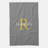 Linge De Cuisine Monogramme et nom do-it-yourself tendance, texte o (Vertical)