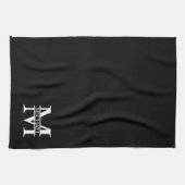 Linge De Cuisine Monogramme et nom personnalisés (Horizontal)