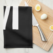 Linge De Cuisine Monogramme et nom personnalisés modernes (Quart Plié)