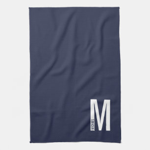 Linge De Cuisine Monogramme et nom personnalisés modernes