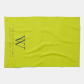 Linge De Cuisine Monogramme familial Cuisine moderne verte à la cha (Horizontal)