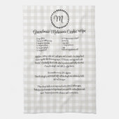 Linge De Cuisine Monogramme Ferme Recette Garde Buffalo Plaid (Vertical)