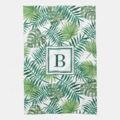 Linge De Cuisine Monogramme Feuille  de palme tropical Motif (Vertical)
