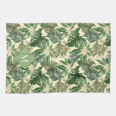 Linge De Cuisine Monogramme Feuille de palme tropicale (Horizontal)