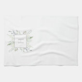 Linge De Cuisine Monogramme initial botanique (Horizontal)