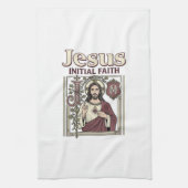 Linge De Cuisine Monogramme initial de Jésus Foi Monogramme initial (Vertical)