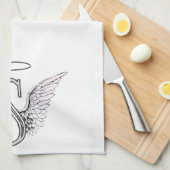 Linge De Cuisine Monogramme initial de la lettre S avec des ailes (Quart Plié)