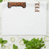 Linge De Cuisine Monogramme initial en cuir occidental F (Plié)