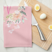 Linge De Cuisine Monogramme initial rose Rose moderne (Quart Plié)