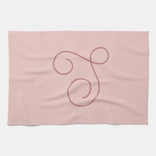 Linge De Cuisine Monogramme initial simple moderne (Horizontal)